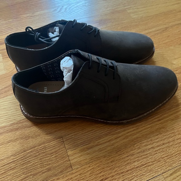 Ben Sherman Men's Birk Plain Toe Oxford Brown Leather - Size 7.5 - Picture 2 of 5